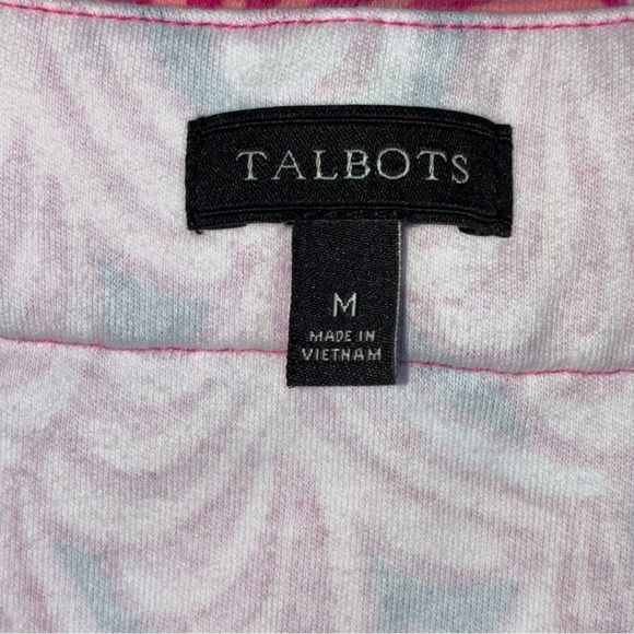 Talbots Women’s Sleeveless V-Neck Whimsical Waves Shift Dress Medium Beach - Picture 6 of 6